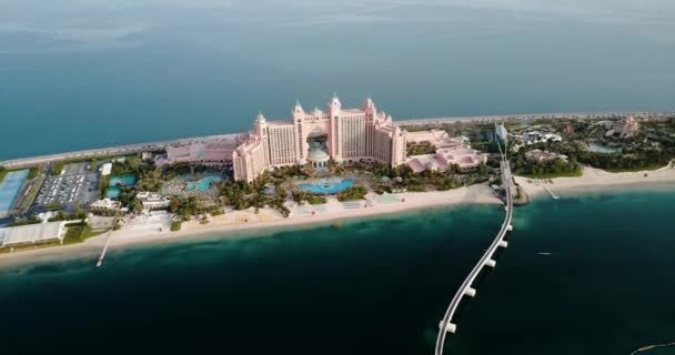 Dubai Förenade Arabemiraten Juni 2019 Atlantis Lyxhotell Palmön Dubai Med — Stockvideo
