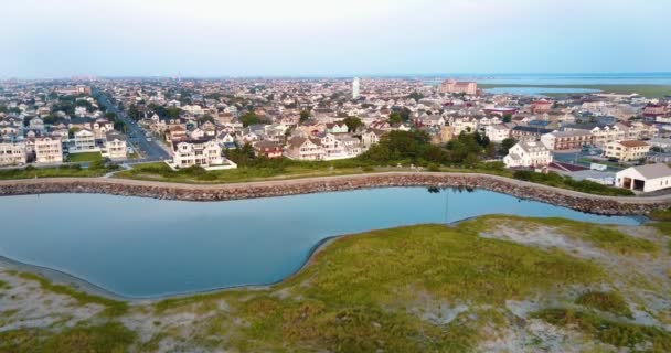 Filmati Aerei Della Baia Wildwood Nel New Jersey — Video Stock