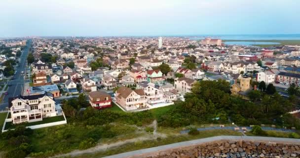 Luchtbeelden Van Wildwood Bay New Jersey — Stockvideo