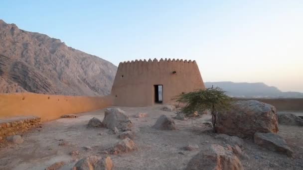 Dhayah Fort North Ras Khaimah Emiraat Verenigde Arabische Emiraten — Stockvideo