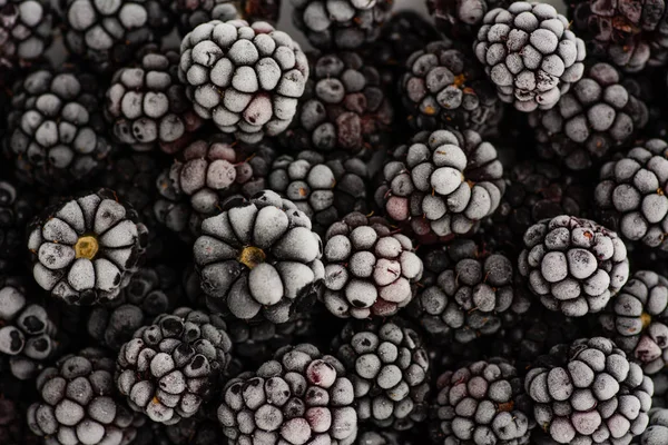 Bunch of frozen blackberries close up — Stock Photo, Image