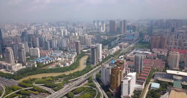 Skyline Aéreo Nanning Ciudad Capital Provincia Guangxi China — Vídeo de stock
