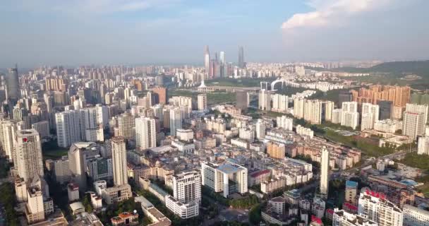 Skyline Aéreo Nanning Ciudad Capital Provincia Guangxi China — Vídeo de stock