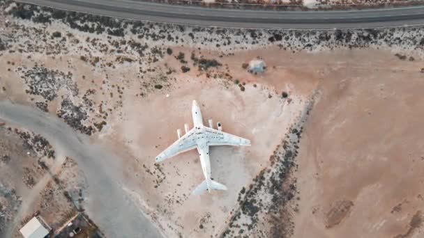 Avion Abandonné Par Autoroute Dans Désert Umm Quwain Émirat Des — Video