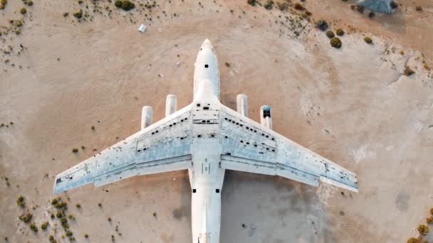 Aereo Abbandonato Dall Autostrada Nel Deserto Umm Quwain Emirato Degli — Video Stock