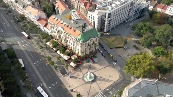 Luftaufnahme Der Knez Mihajlova Straße Und Der Belgrader Innenstadt Der — Stockvideo