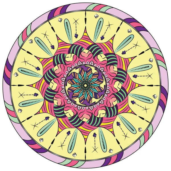 Mandala florales Muster — Stockvektor