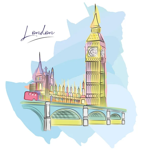 Cityscape of London — Stock Vector