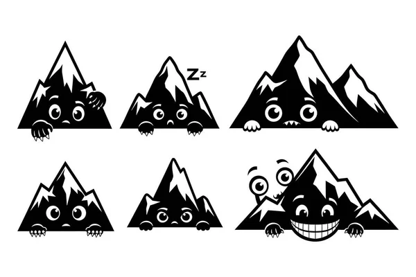 Neşeli ifadeleri olan tuhaf dağ karakterleri, çocuk kitapları, eğitim kaynakları veya açık hava macera markalaşması için mükemmel.