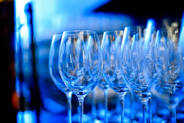Cocktailglas Tafel Nachtfeest Feest Glaswater — Stockfoto