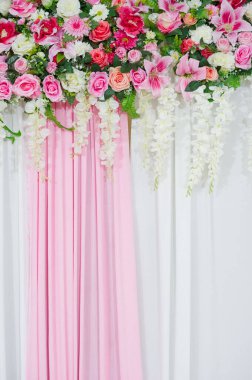 düğün çiçeği arka planı, renkli arkaplan, taze gül, bir demet çiçek