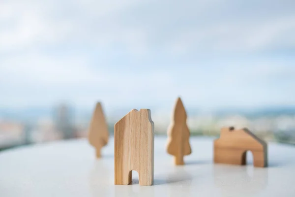 Miniatuur Huis Model Grond — Stockfoto