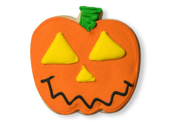 Biscoito Feito Mão Halloween Bolinhos Abóbora Jack Lanterna Doce Travessura — Fotografia de Stock