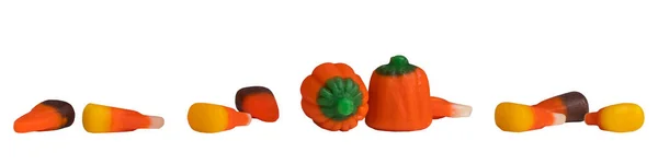 Halloween Candy Milho Doce Abóbora Doces Travessuras Feliz Halloween Mistura — Fotografia de Stock