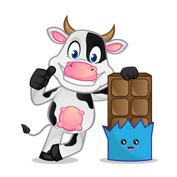 Kuh Und Schokolade — Stockvektor
