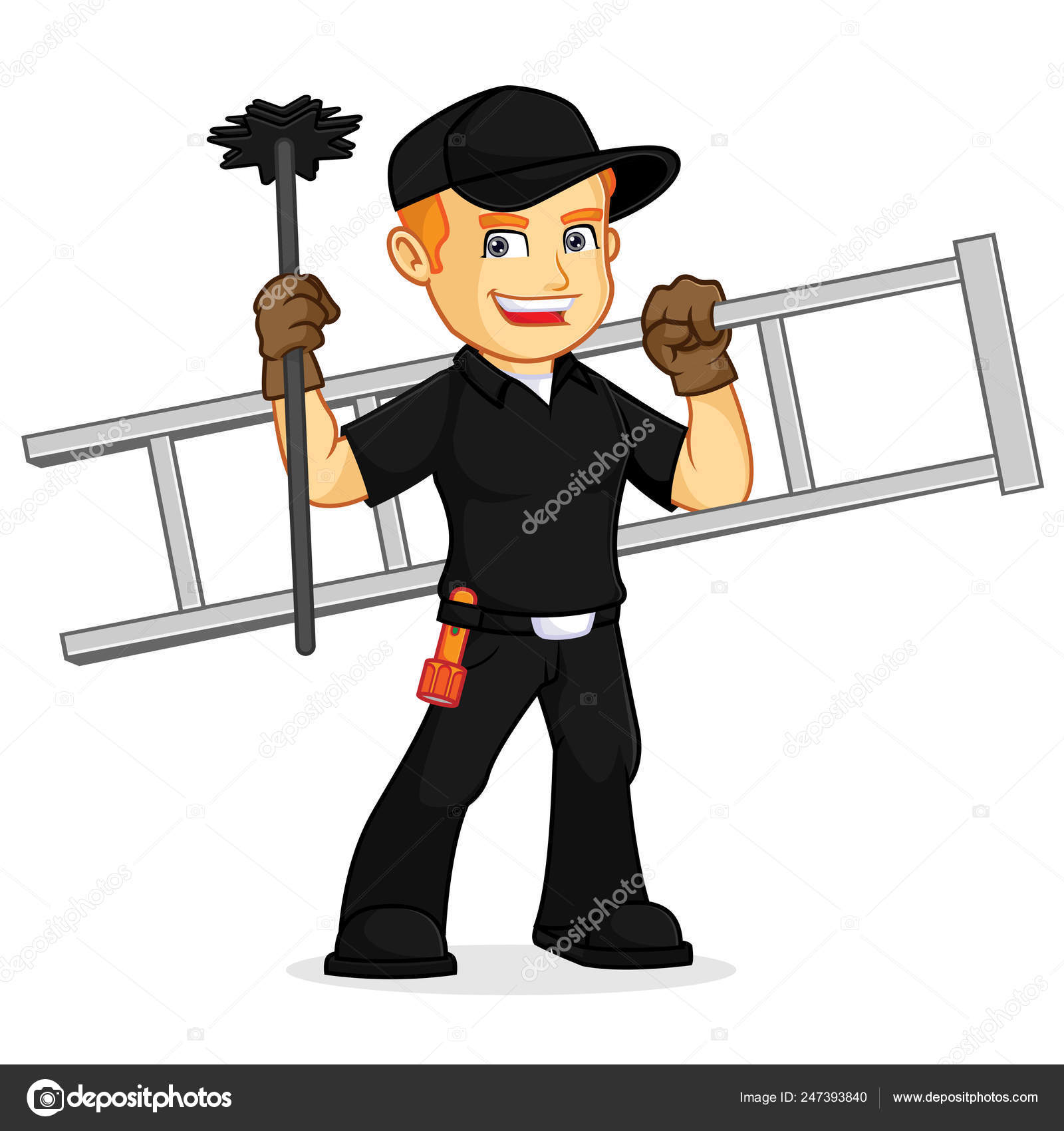 Chimney Sweeper Hold Ladder Broom Cartoon Illustration Can Download Vector Stock Vector Image by ©bamztoon #247393840 Chimney Sweeper Hold Ladder Broom Cartoon Illustration Can Download Vector Stock Vector Image by ©bamztoon #247393840