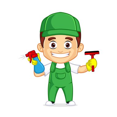 Temizlik hizmeti clipart Karikatür Maskot