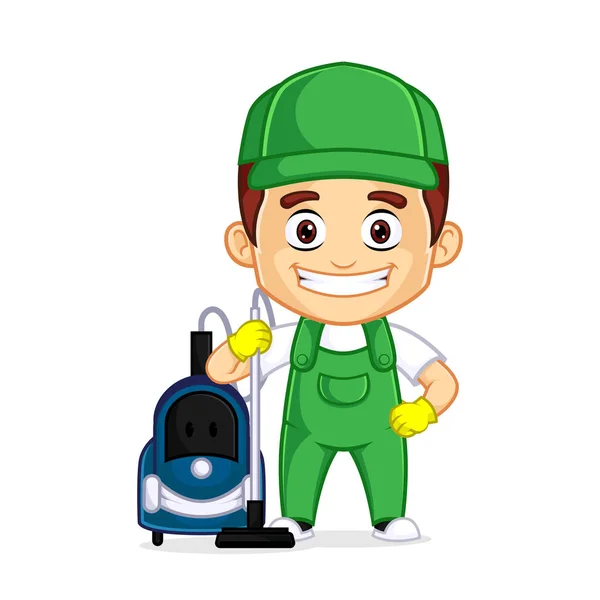 Serviço de limpeza clipart cartoon mascote Gráficos De Vetores