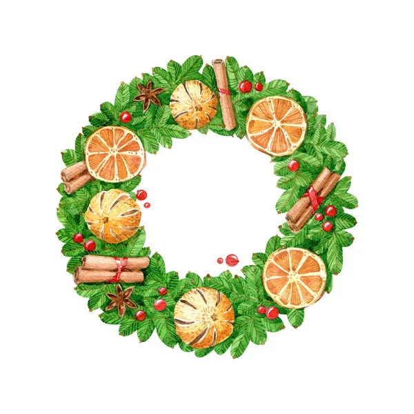 크리스마스는 오렌지 아니스 베리로 장식되어 배경에 — 스톡 사진