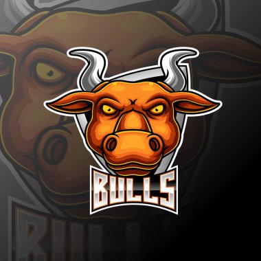 Bulls ve spor maskotu logosu çizimi