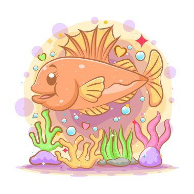 Portakal mahkahinin güzel bir gülümseme ile tasvir edilmesi.