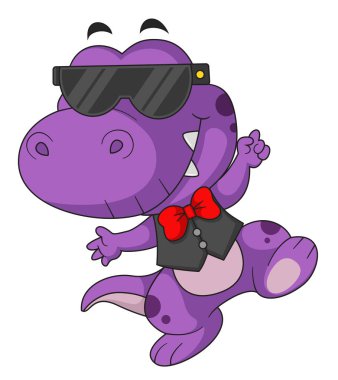 Küçük şirin dinozor çizgi filmi çizimi.