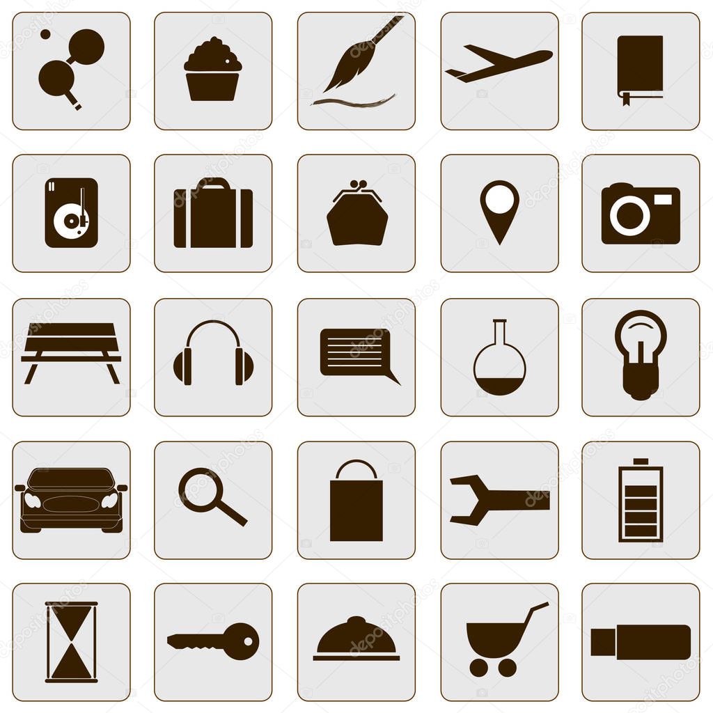 Vector icon set for websites or digital devices
