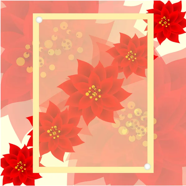 婚礼卡与抽象花卉背景 — 图库矢量图片