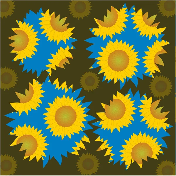 background of abstract colorful sunflowers