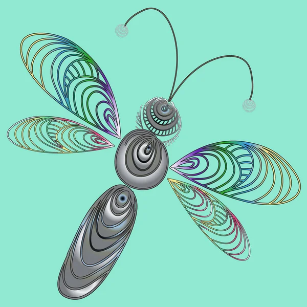 Mariposa Abstracta Simplemente Vector Ilustración — Archivo Imágenes Vectoriales