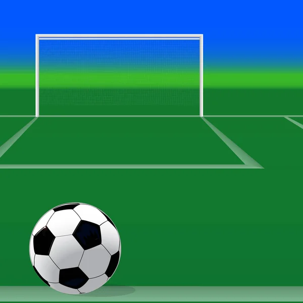 Football Ball Field Simply Vector Illustration — Stock Vector