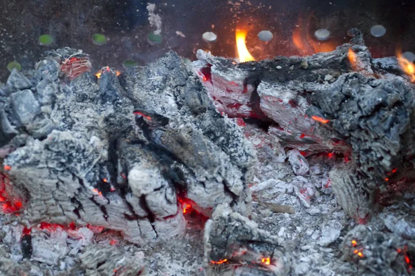 Mangal ve ateş köz Close-up