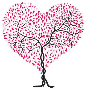 kalpleri ile ağaç sadece vektör illüstrasyon