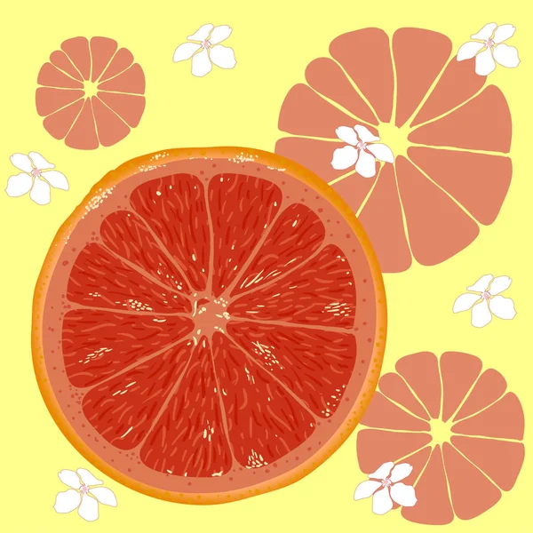 Toranja Fundo Flores Simplesmente Ilustração Vetorial — Vetor de Stock