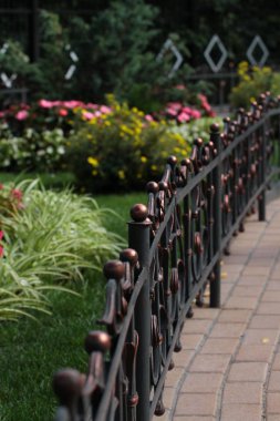 güzel renkli flowerbed yaz Park