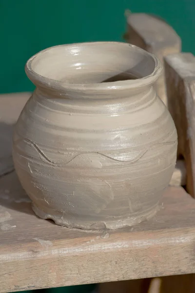 Closeup Making Vintage Clay Pot — Stock Photo, Image