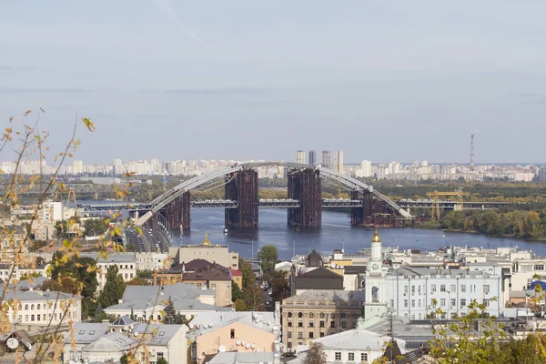 Veduta Del Fiume Dnieper Dell Isola Truchaniv Dall Alto Kiev — Foto Stock