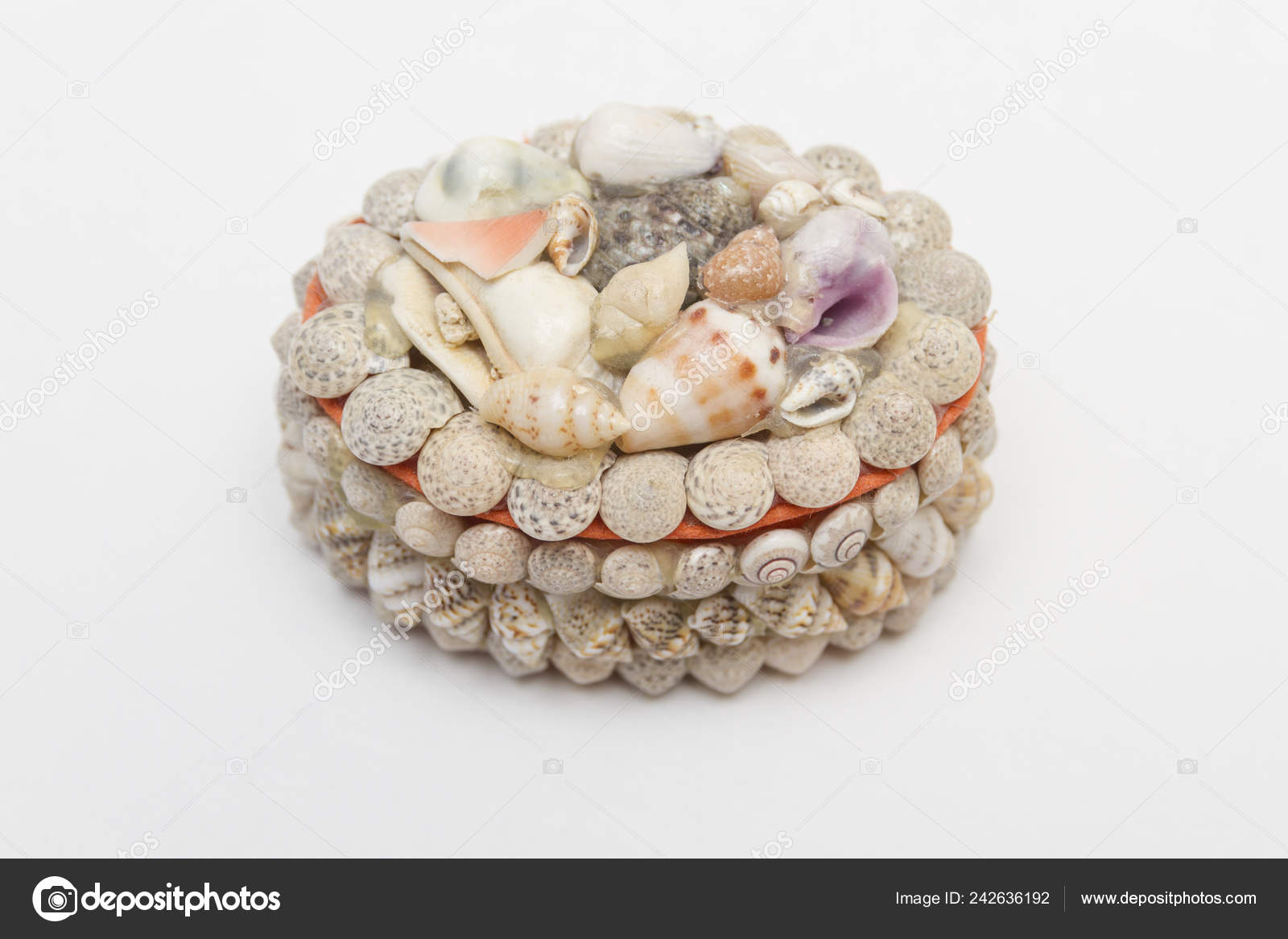 Close Small Box Decorating Seashells Stock Photo C Ol La La