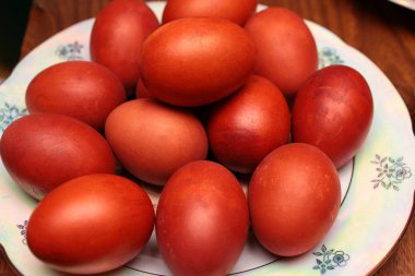 renkli Paskalya yumurtaları yakın çekim 