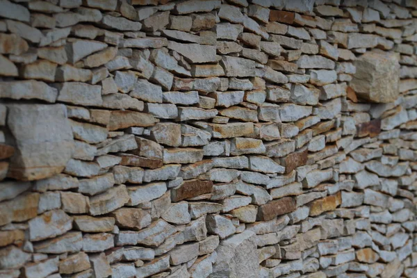 Закрыть Забор Стены Камней — стоковое фото