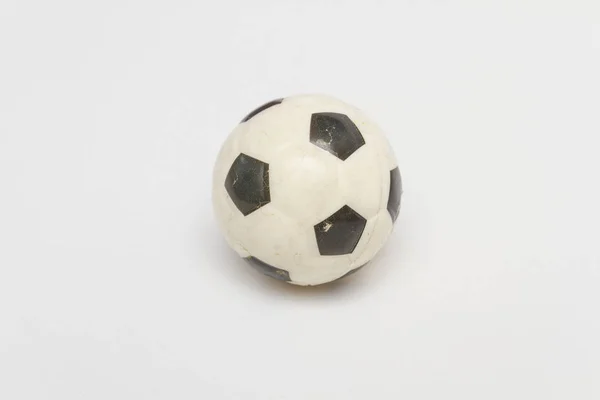 Primo Piano Pallone Calcio Sfondo Bianco — Foto Stock