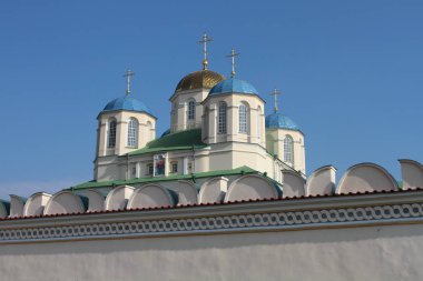 Görünüm kutsal teslis Manastırı Mezhyrich, Ukrayna