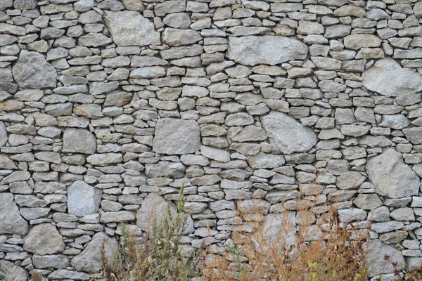 Close Fence Decorating Stones — Stock Photo, Image