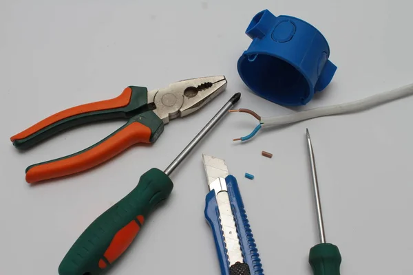 Close Tools Socket Details White Background — Stock Photo, Image
