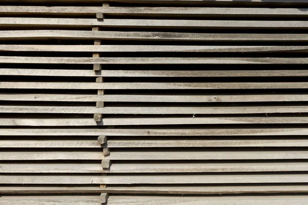 Close Stack Drying Wooden Boards — Stock Photo, Image