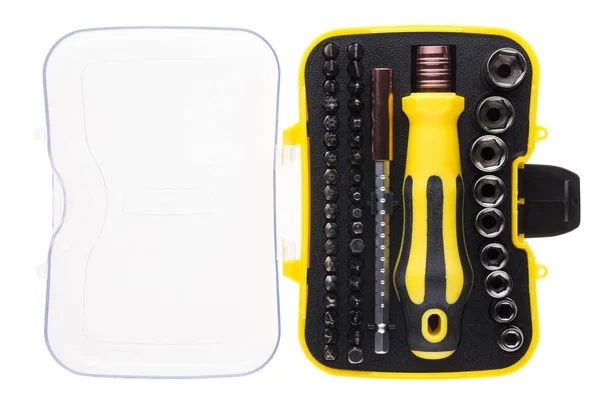 Yüksek kaliteli siyah ve sarı acımasız multitool nozullar ile durumda ayarlayın