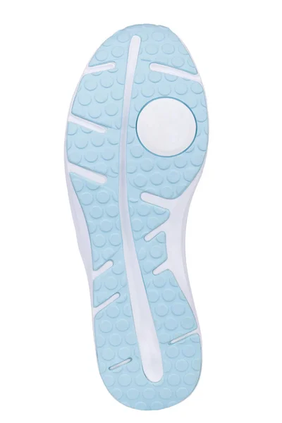 Sola de sapatos de rastreamento esportivo snickers design individual close-up isolado — Fotografia de Stock