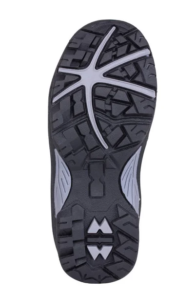 Sole av sport tracking skor Snickers individuell design närbild isolerad en — Stockfoto
