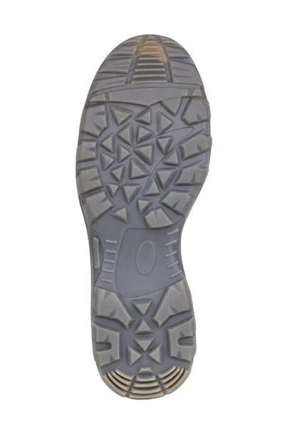 Sole av sport tracking skor Snickers individuell design närbild isolerad en Stockbild
