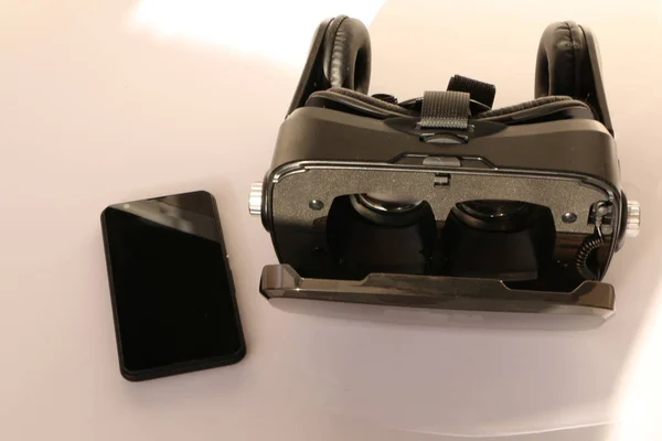 Close up - virtual reality glasses (VR) on the Background white